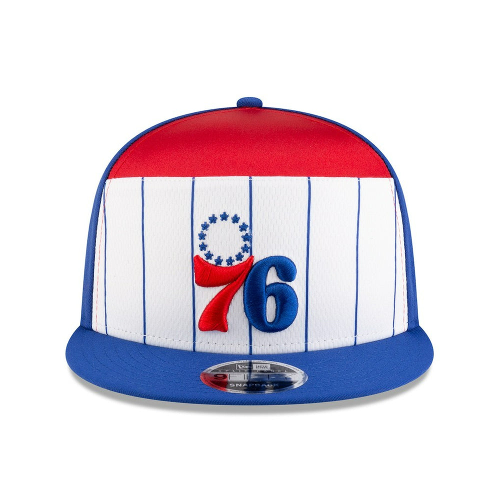 New Era - Philadelphia 76ers 2025 NBA Tip Off Split Panel 9FIFTY Snapback Hat - White/Blue