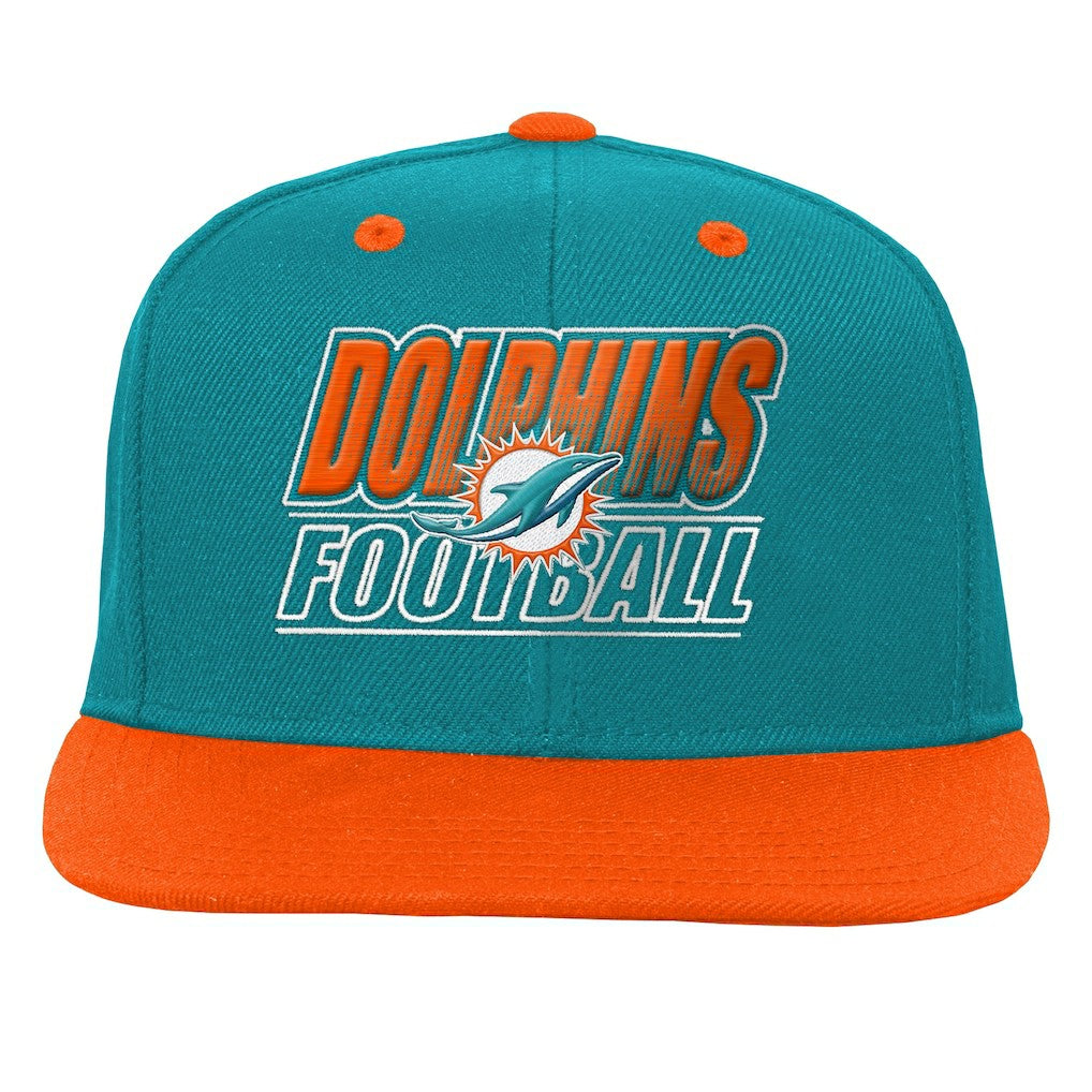 Miami Dolphins Outerstuff Youth Team Gradient Deadstock Snapback Hat Aqua - NFL