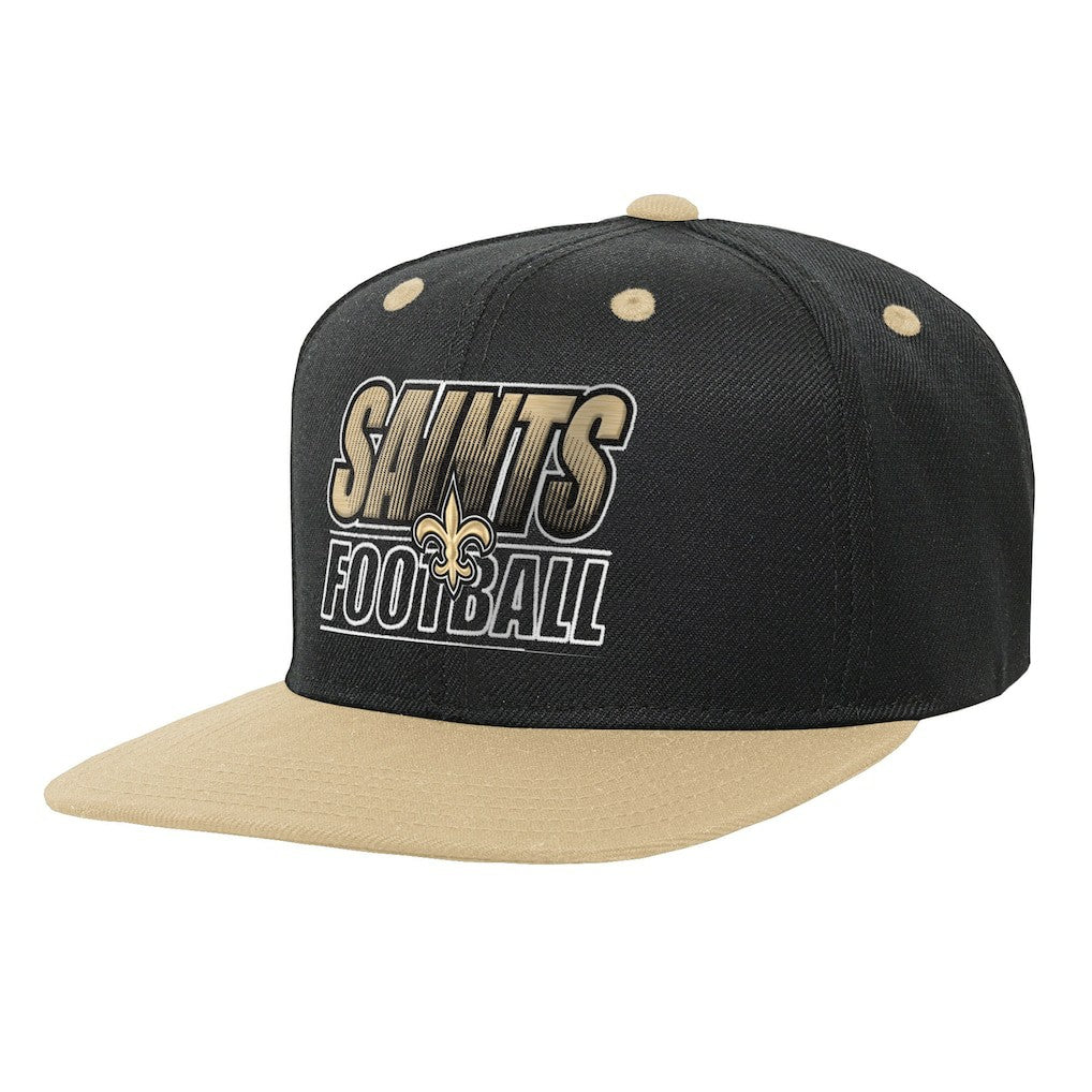 New Orleans Saints Outerstuff Youth Team Gradient Deadstock Snapback Hat Black - NFL