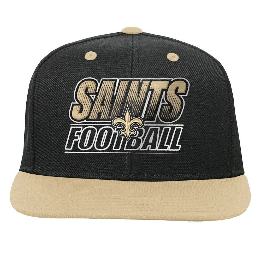 New Orleans Saints Outerstuff Youth Team Gradient Deadstock Snapback Hat Black - NFL