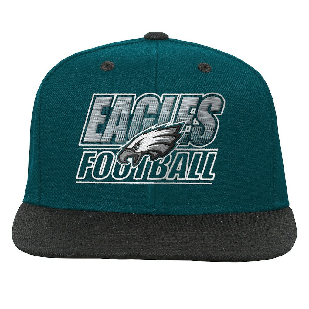 Philadelphia Eagles Outerstuff Youth Team Gradient Deadstock Snapback Hat Midnight Green - NFL