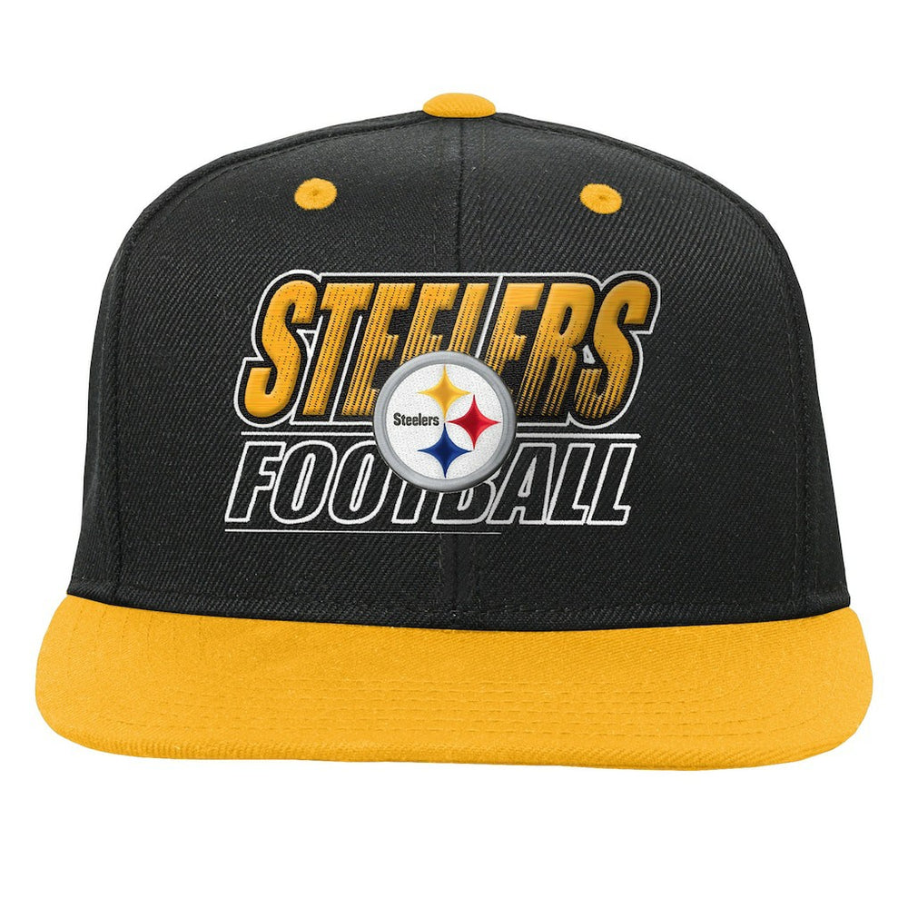 Pittsburgh Steelers Outerstuff Youth Team Gradient Deadstock Snapback Hat Black - NFL