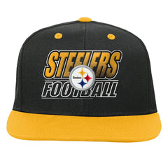 Pittsburgh Steelers Outerstuff Youth Team Gradient Deadstock Snapback Hat Black - NFL