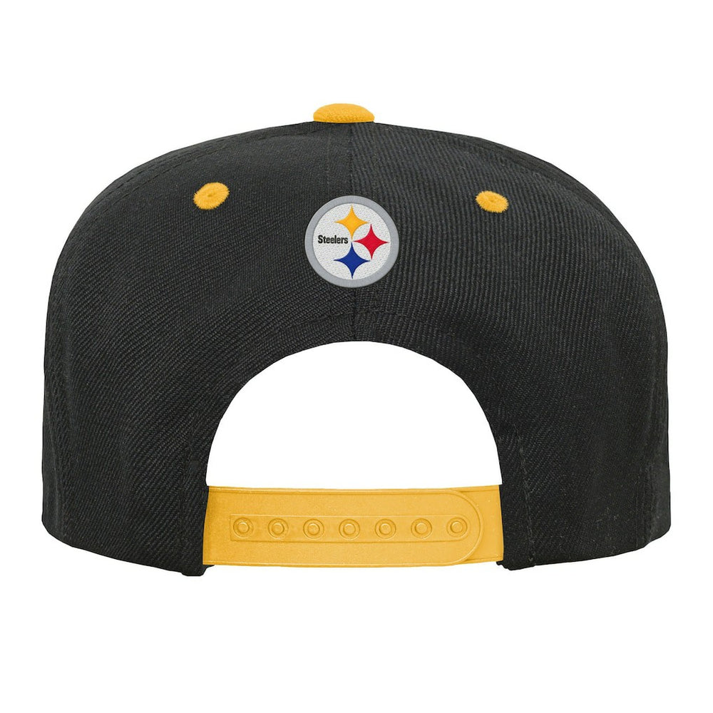 Pittsburgh Steelers Outerstuff Youth Team Gradient Deadstock Snapback Hat Black - NFL