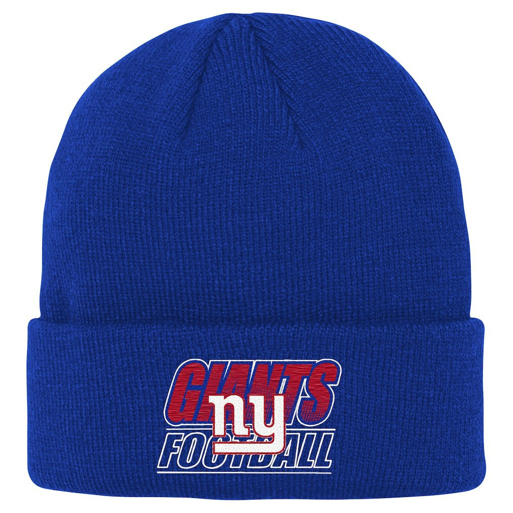 New York Giants Outerstuff Youth Team Gradient Cuffed Knit Hat Royal - NFL