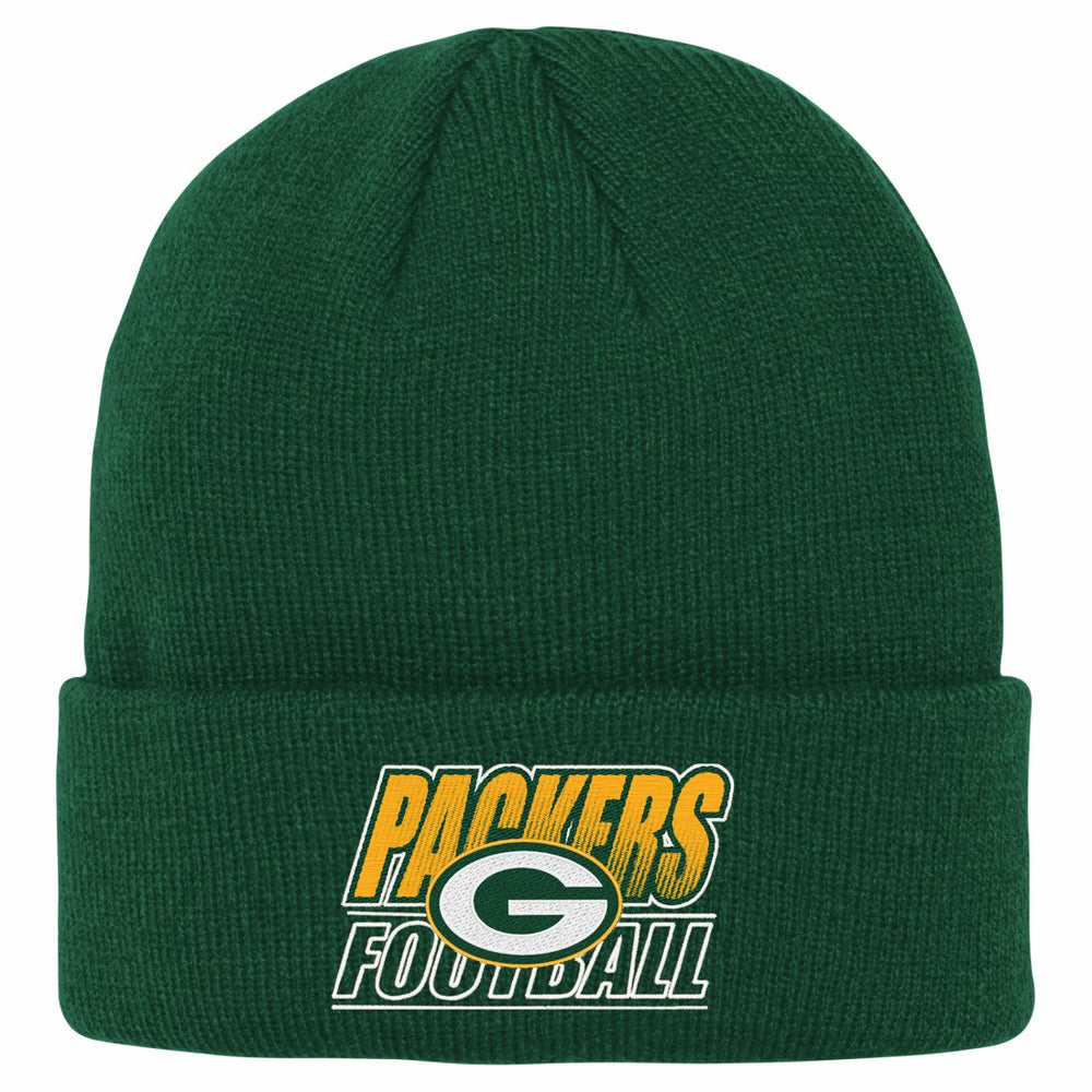 Green Bay Packers Outerstuff Youth Team Gradient Cuffed Knit Hat Green - NFL
