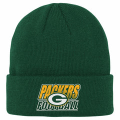 Green Bay Packers Outerstuff Youth Team Gradient Cuffed Knit Hat Green - NFL