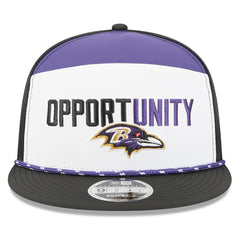 Baltimore Ravens New Era 2025 Inspire Change Split Panel 9FIFTY Snapback Hat White/Black - NFL