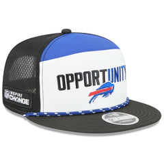 Buffalo Bills New Era 2025 Inspire Change Split Panel 9FIFTY Snapback Hat White/Black - NFL