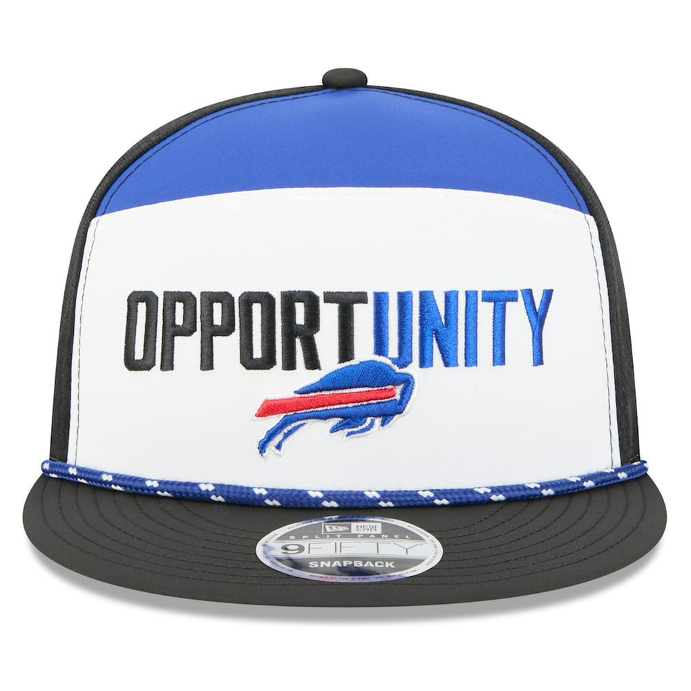 Buffalo Bills New Era 2025 Inspire Change Split Panel 9FIFTY Snapback Hat White/Black - NFL