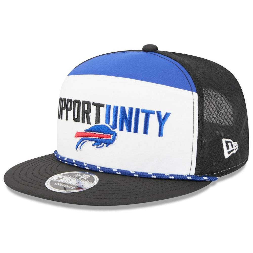 Buffalo Bills New Era 2025 Inspire Change Split Panel 9FIFTY Snapback Hat White/Black - NFL