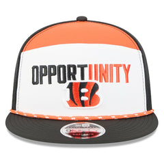 Cincinnati Bengals New Era 2025 Inspire Change Split Panel 9FIFTY Snapback Hat White/Black - NFL