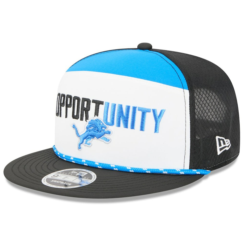 Detroit Lions New Era 2025 Inspire Change Split Panel 9FIFTY Snapback Hat White/Black - NFL