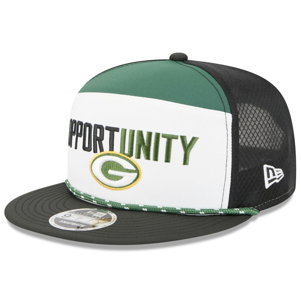 Green Bay Packers New Era 2025 Inspire Change Split Panel 9FIFTY Snapback Hat White/Black - NFL