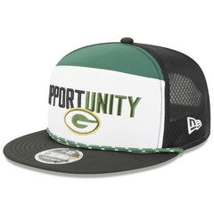 Green Bay Packers New Era 2025 Inspire Change Split Panel 9FIFTY Snapback Hat White/Black - NFL