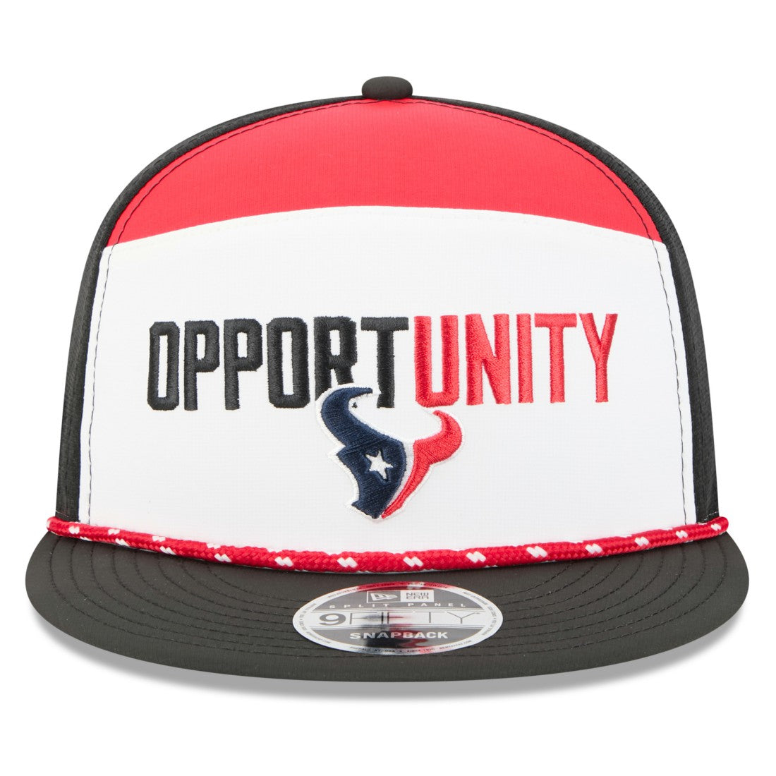 Houston Texans New Era 2025 Inspire Change Split Panel 9FIFTY Snapback Hat White/Black - NFL
