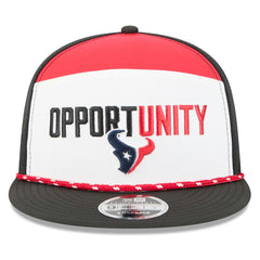 Houston Texans New Era 2025 Inspire Change Split Panel 9FIFTY Snapback Hat White/Black - NFL