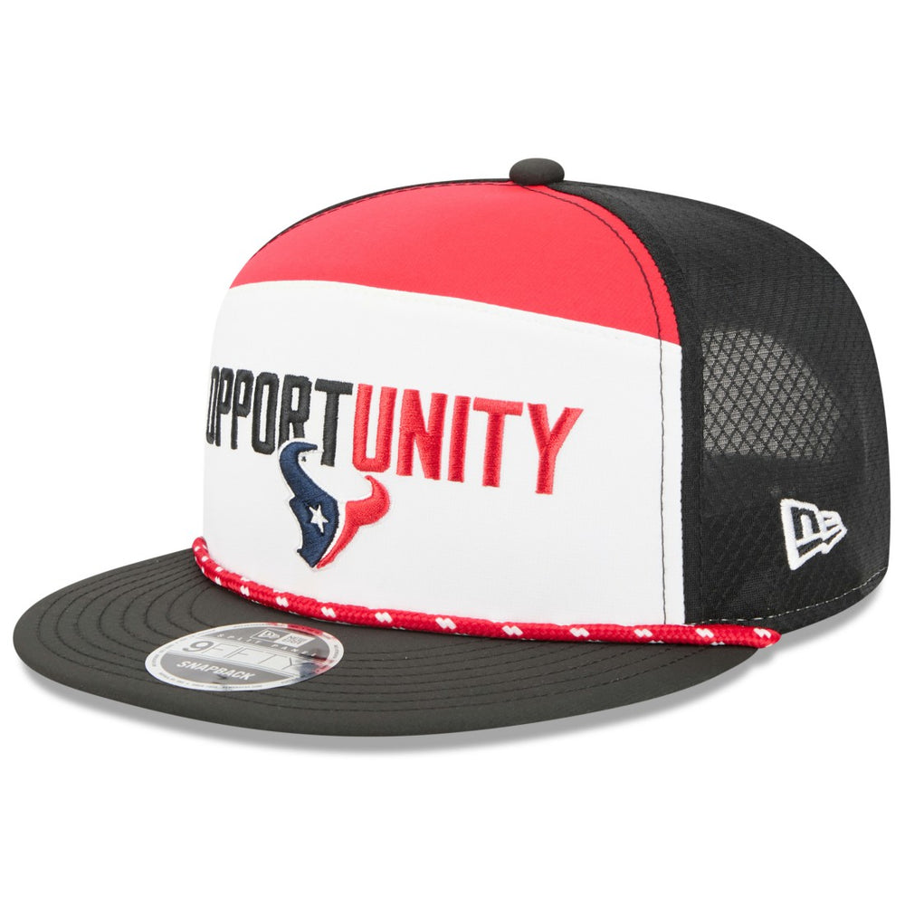 Houston Texans New Era 2025 Inspire Change Split Panel 9FIFTY Snapback Hat White/Black - NFL