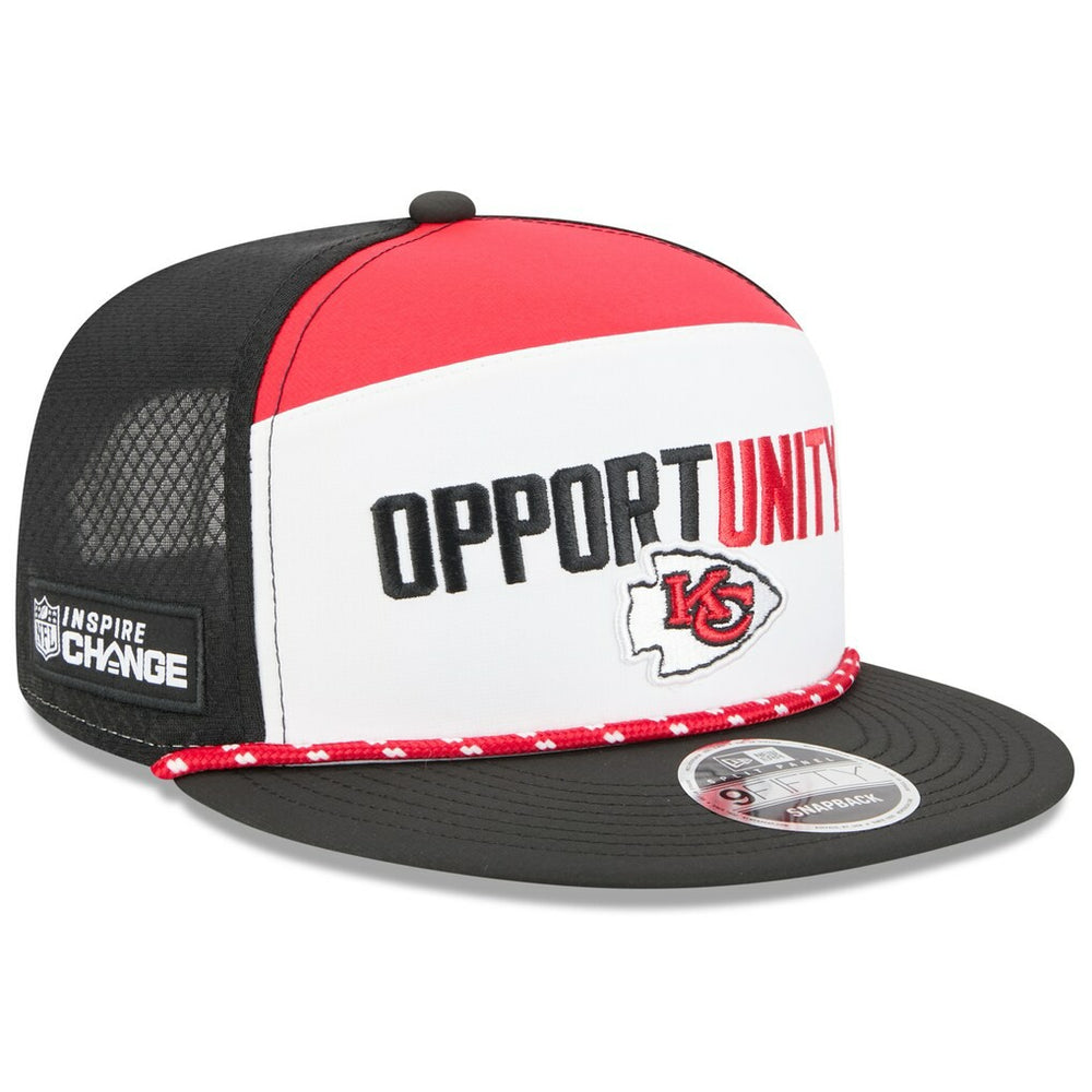 Kansas City Chiefs New Era 2025 Inspire Change Split Panel 9FIFTY Snapback Hat White/Black - NFL