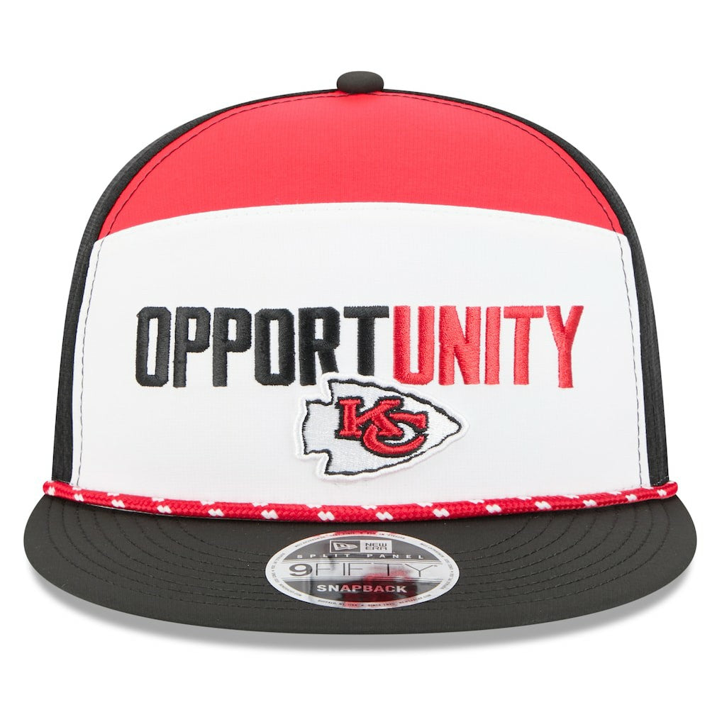 Kansas City Chiefs New Era 2025 Inspire Change Split Panel 9FIFTY Snapback Hat White/Black - NFL