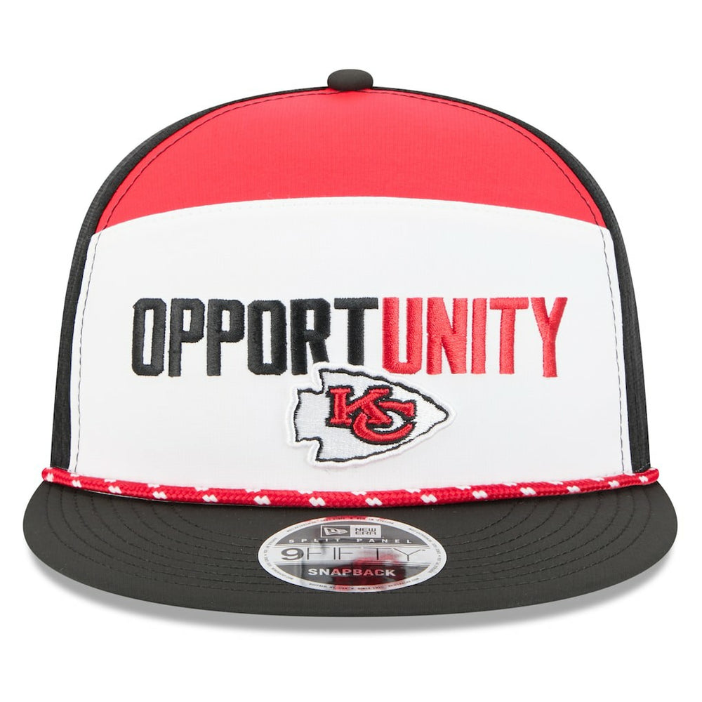 Kansas City Chiefs New Era 2025 Inspire Change Split Panel 9FIFTY Snapback Hat White/Black - NFL