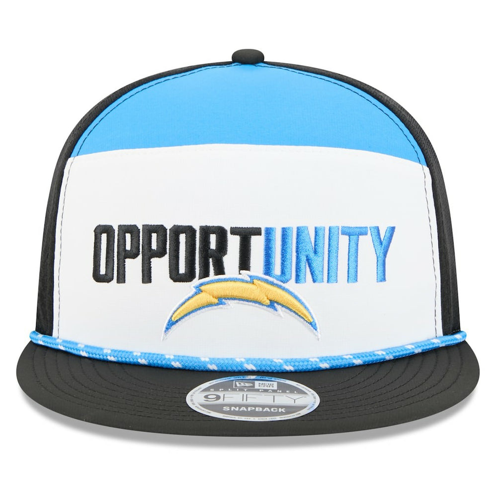 Los Angeles Chargers New Era 2025 Inspire Change Split Panel 9FIFTY Snapback Hat White/Black - NFL