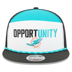 Miami Dolphins New Era 2025 Inspire Change Split Panel 9FIFTY Snapback Hat White/Black - NFL