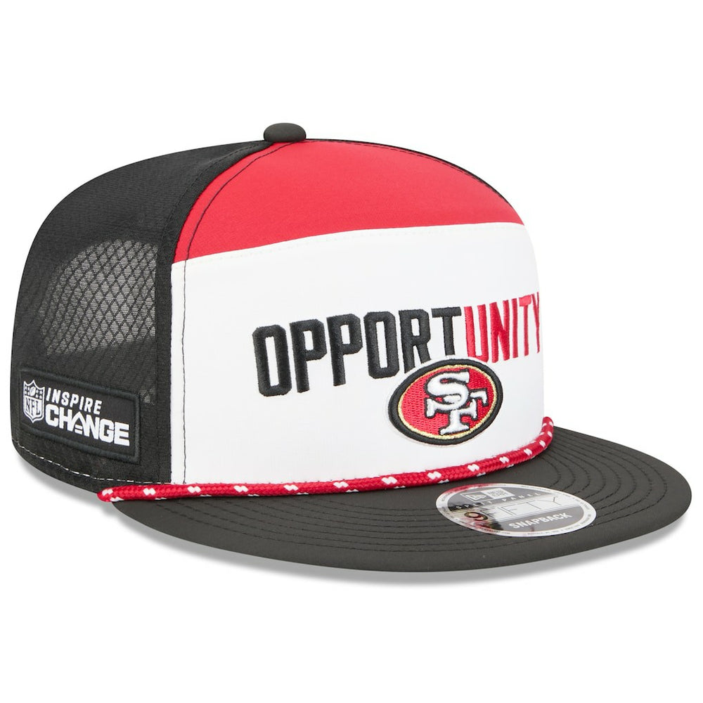 San Francisco 49ers New Era 2025 Inspire Change Split Panel 9FIFTY Snapback Hat White/Black - NFL