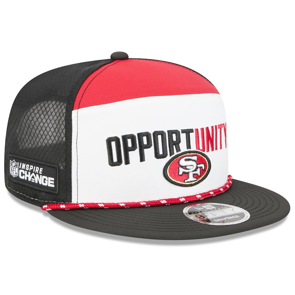 San Francisco 49ers New Era 2025 Inspire Change Split Panel 9FIFTY Snapback Hat White/Black - NFL