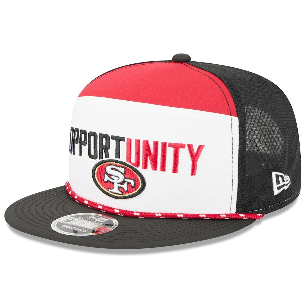 San Francisco 49ers New Era 2025 Inspire Change Split Panel 9FIFTY Snapback Hat White/Black - NFL