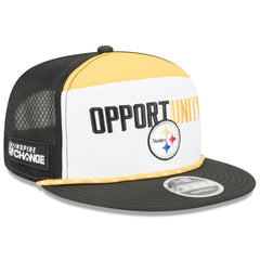 Pittsburgh Steelers New Era 2025 Inspire Change Split Panel 9FIFTY Snapback Hat White/Black - NFL
