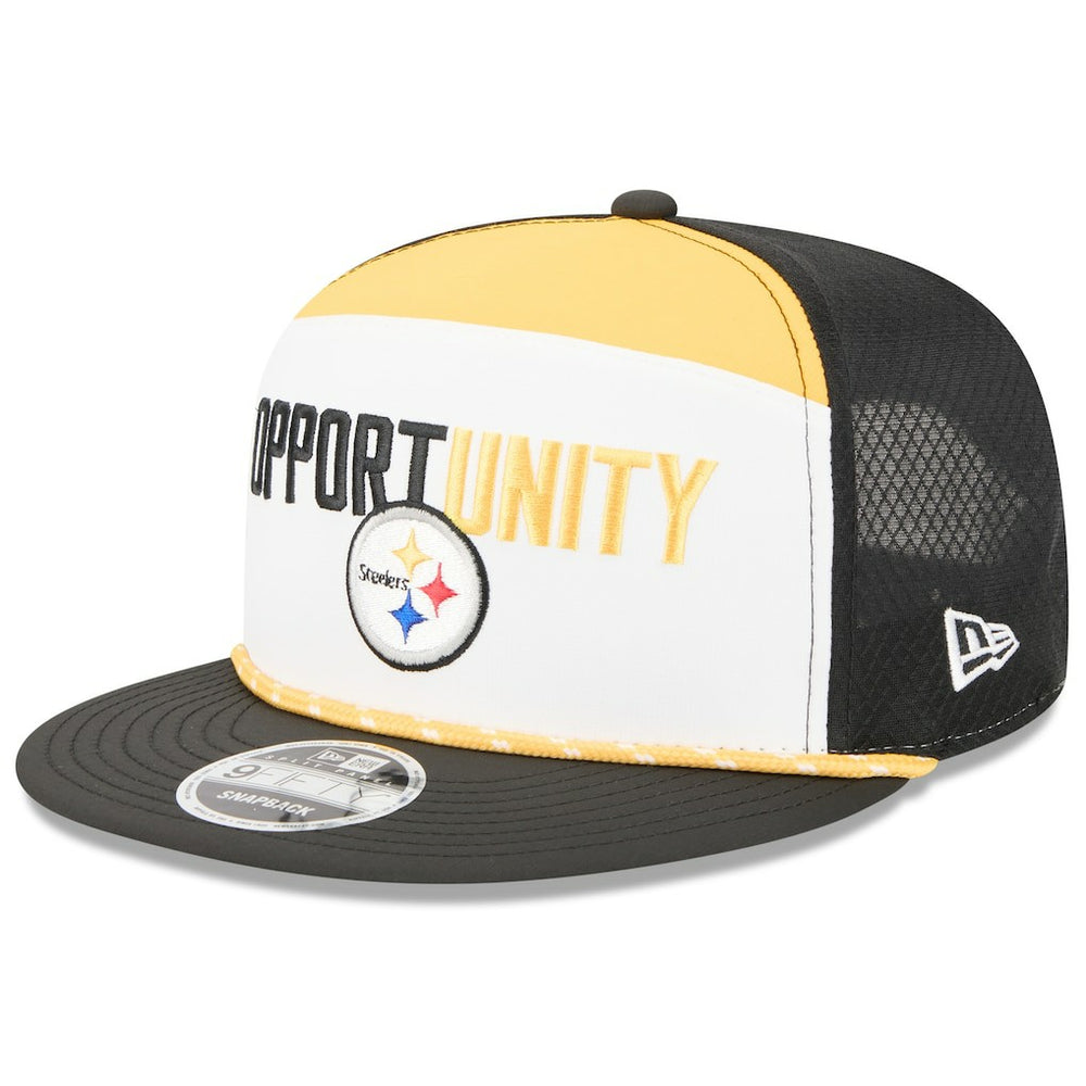 Pittsburgh Steelers New Era 2025 Inspire Change Split Panel 9FIFTY Snapback Hat White/Black - NFL