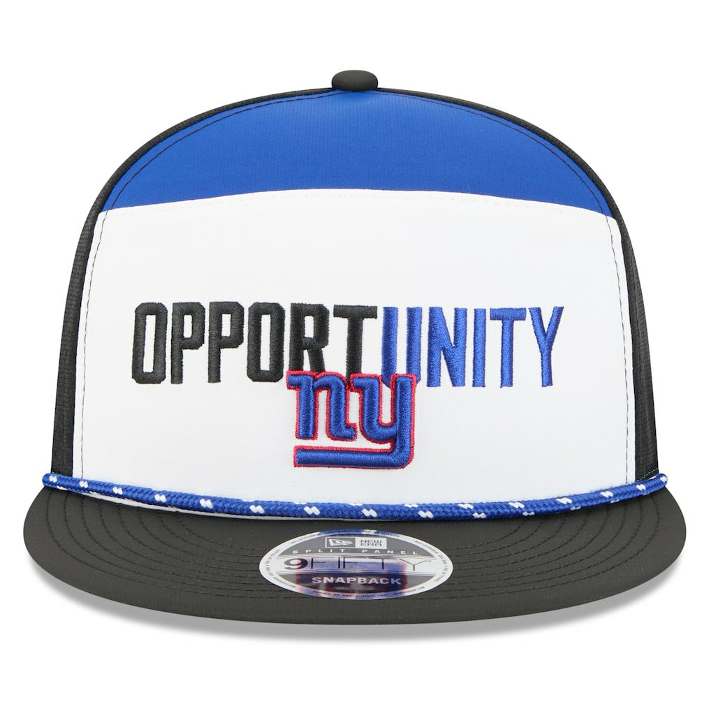 New York Giants New Era 2025 Inspire Change Split Panel 9FIFTY Snapback Hat White/Black - NFL