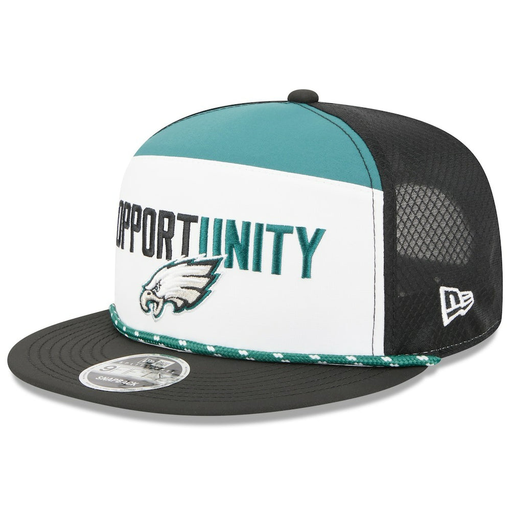 Philadelphia Eagles New Era 2025 Inspire Change Split Panel 9FIFTY Snapback Hat White/Black - NFL