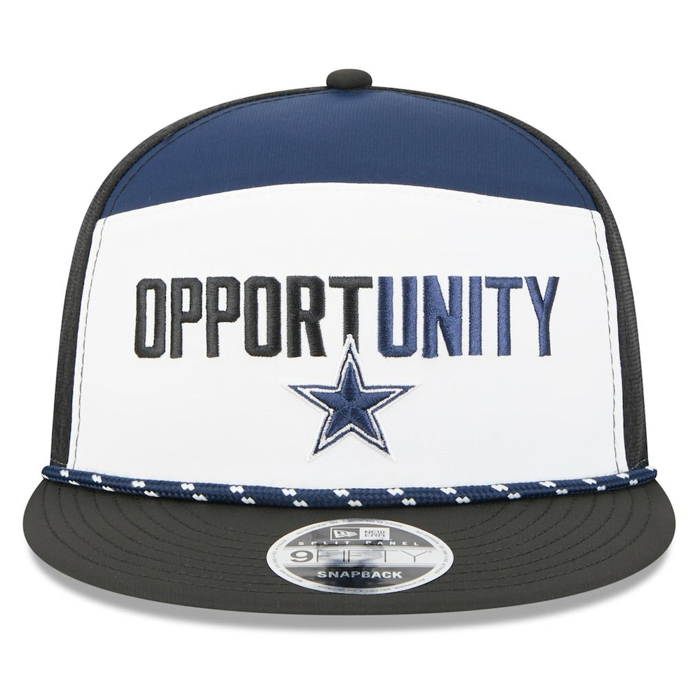 Dallas Cowboys New Era 2025 Inspire Change Split Panel 9FIFTY Snapback Hat White/Black - NFL