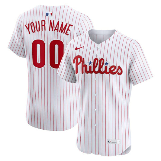 Philadelphia Phillies Nike Home Elite Custom Jersey - White | MLB Jerseys
