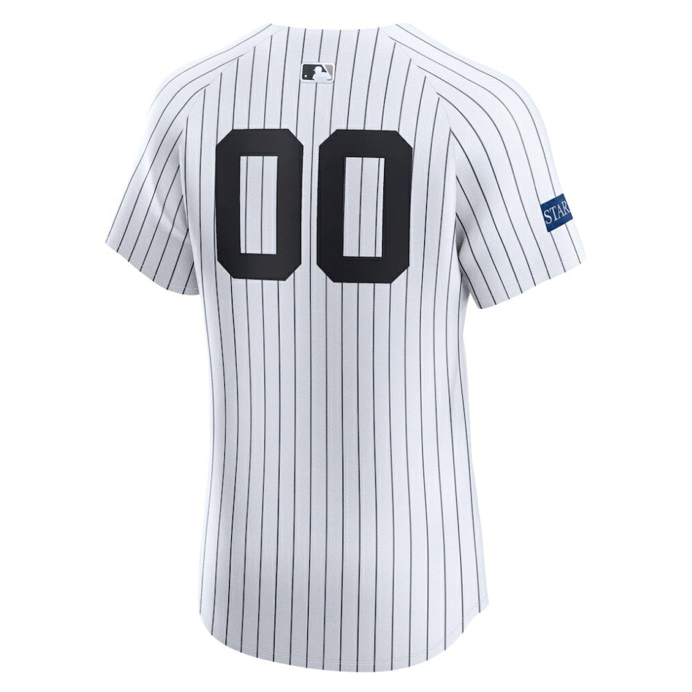 New York Yankees Nike Home Elite Sponsor Patch Custom Jersey for sale