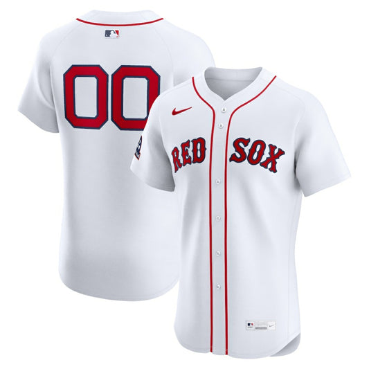 Boston Red Sox Nike Home Elite Sponsor Patch Custom Jersey - White | MLB Jerseys