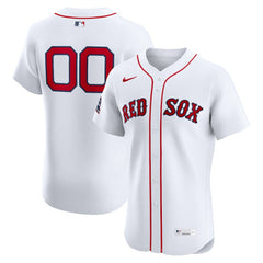 Boston Red Sox Nike Home Elite Sponsor Patch Custom Jersey Sale