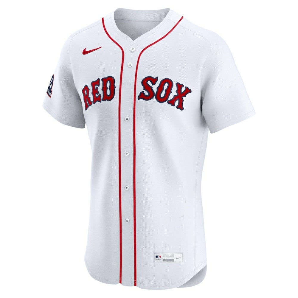 Boston Red Sox Nike Home Elite Sponsor Patch Custom Jersey - White | MLB Jerseys