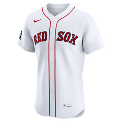 Boston Red Sox Nike Home Elite Sponsor Patch Custom Jersey Sale
