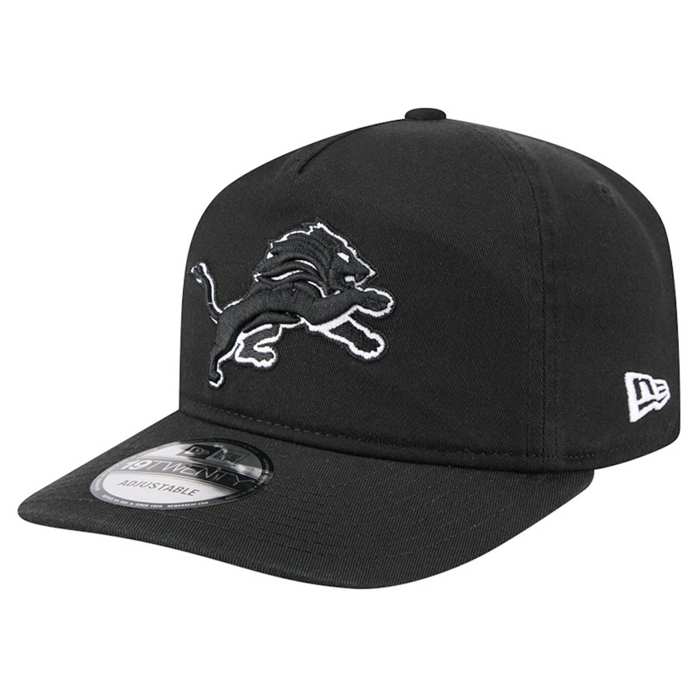 Detroit Lions New Era 19TWENTY Adjustable Hat Black/White - NFL