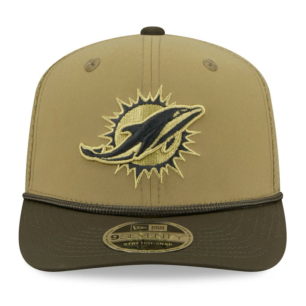 Miami Dolphins New Era 2025 Salute to Service 9SEVENTY Adjustable Hat Green - NFL