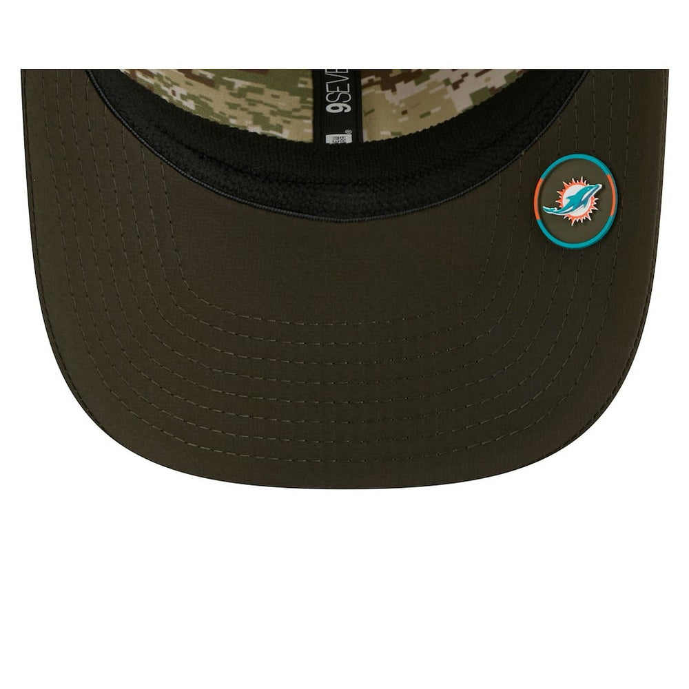 Miami Dolphins New Era 2025 Salute to Service 9SEVENTY Adjustable Hat Green - NFL