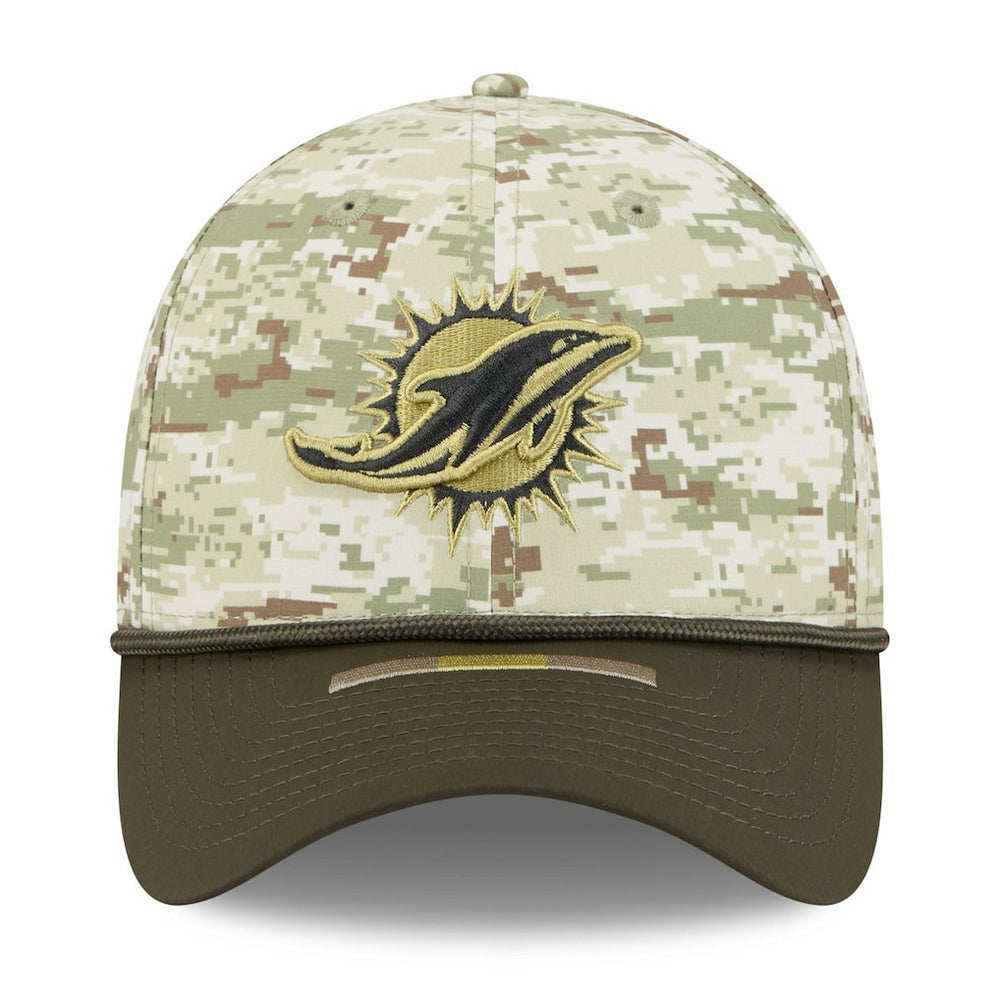 Miami Dolphins New Era 2025 Salute to Service 39THIRTY Flex Hat Camo - NFL