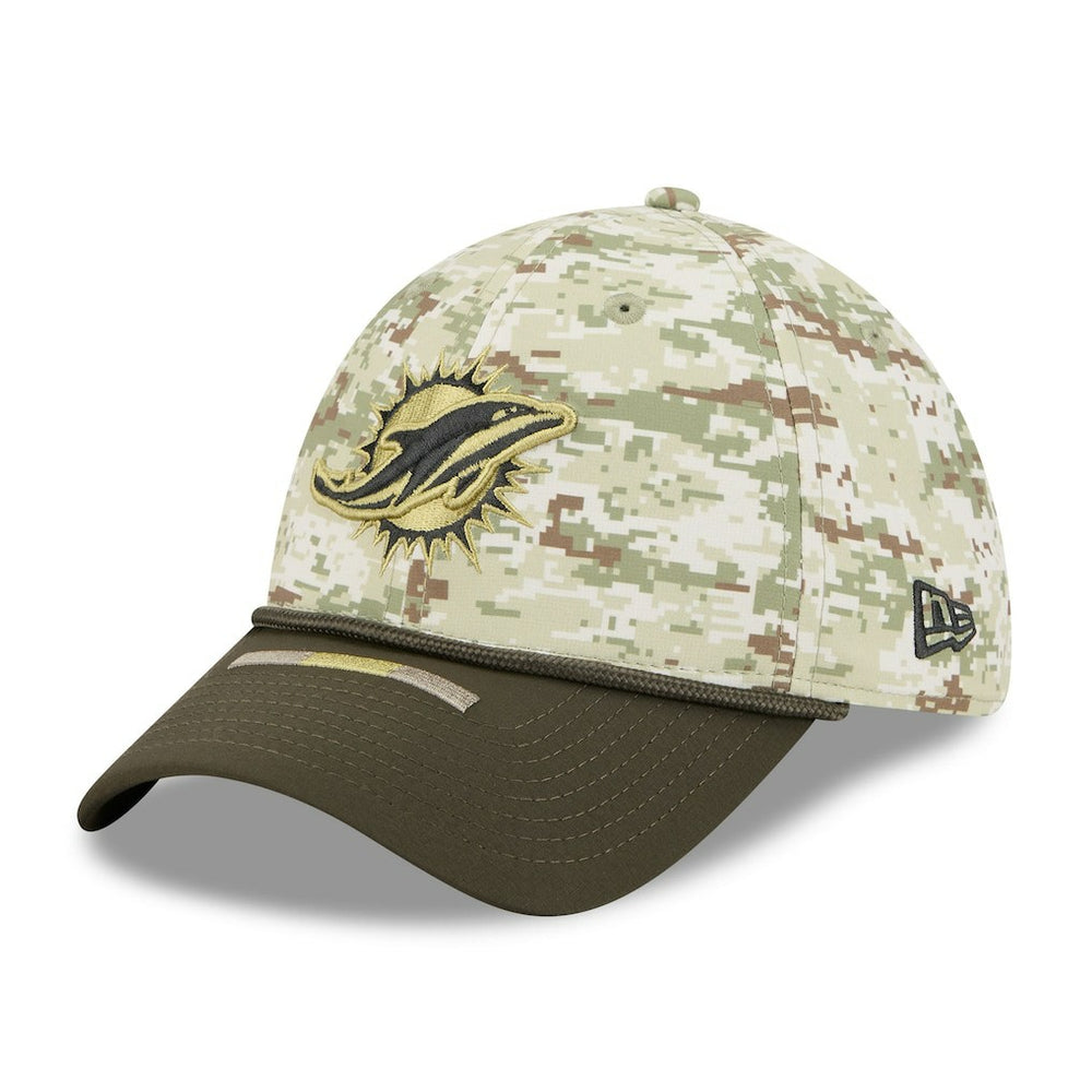 Miami Dolphins New Era 2025 Salute to Service 39THIRTY Flex Hat Camo - NFL