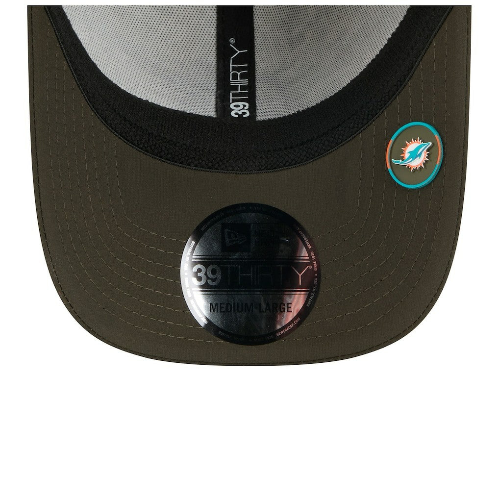 Miami Dolphins New Era 2025 Salute to Service 39THIRTY Flex Hat Camo - NFL