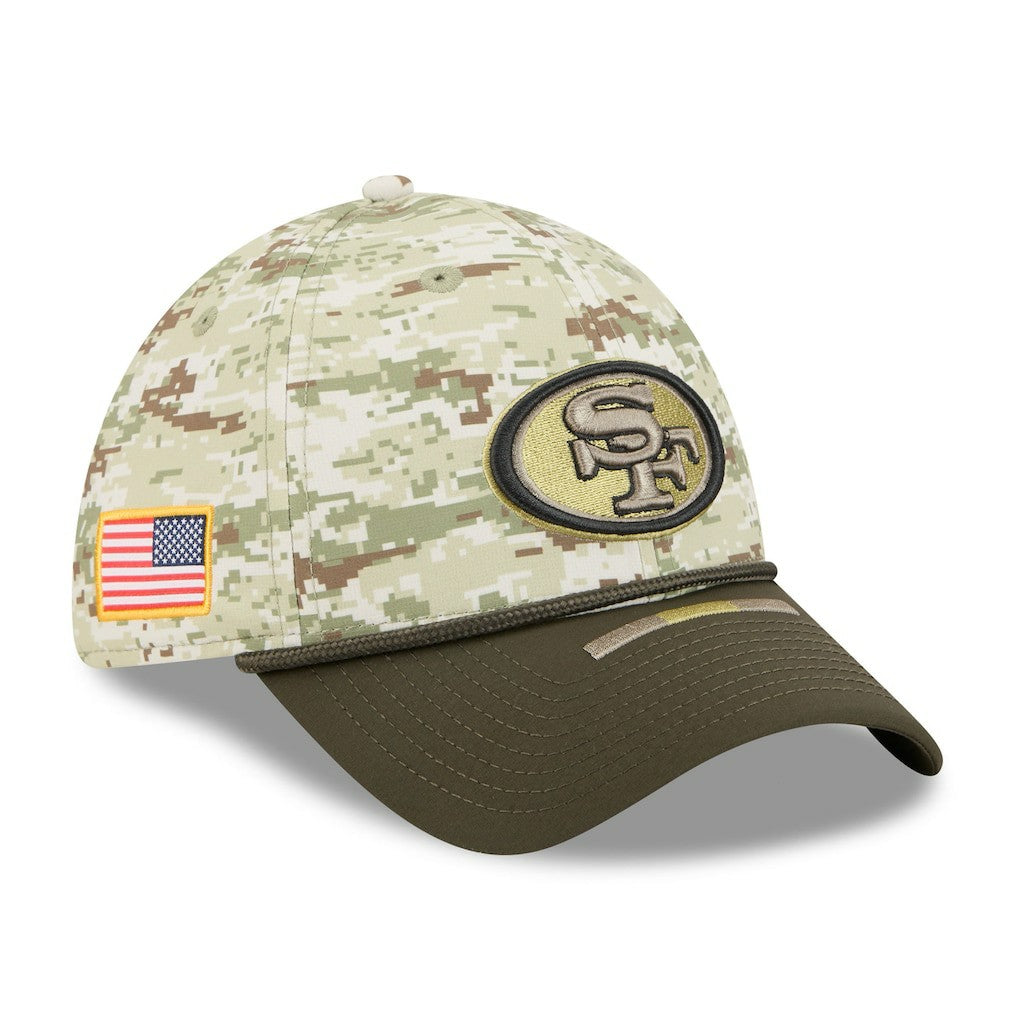 San Francisco 49ers New Era 2025 Salute to Service 39THIRTY Flex Hat Camo - NFL