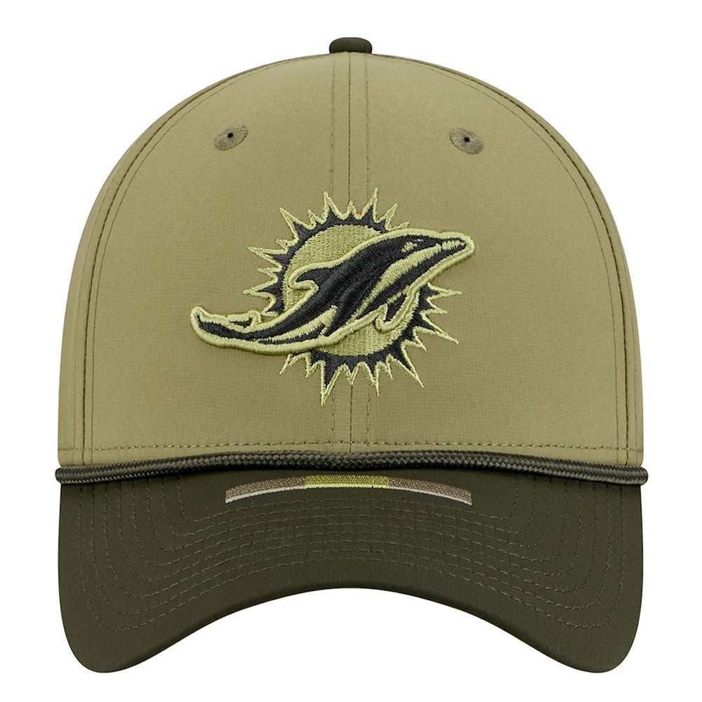 Miami Dolphins New Era 2025 Salute to Service 39THIRTY Flex Hat Green - NFL