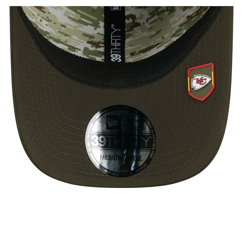 Kansas City Chiefs New Era 2025 Salute to Service 39THIRTY Flex Hat Green - NFL